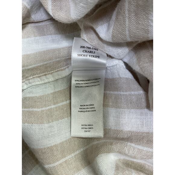 Rails 'Charli' White Button Up Linen Shirt Size XS - Picture 5 of 5